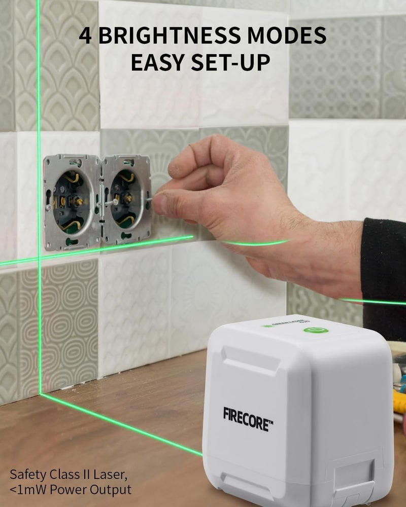 Firecore Laser Level with Tripod, Self Leveling Laser Level Green Cross Line Laser Leveler Tool for Picture Hanging Wall Tile Home Renovation Indoor Projects, Carry Pouch and Battery Included - Image 4